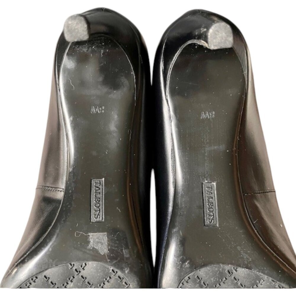 Talbots Classic Leather Pumps Made in Brazil 2.5” Heel - Black - 8 WIDE - Picture 9 of 12